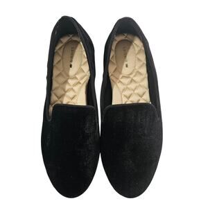 BIRDIES The Starling Loafer in Black Velvet Size 9